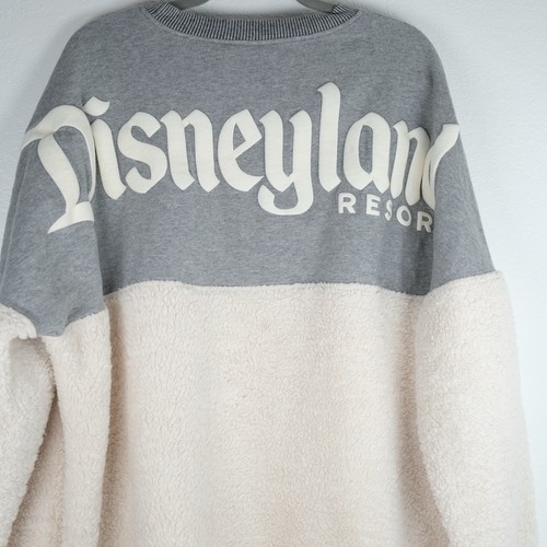 Disneyland Spirit Jersey Adult XL Long Sleeve Pull Over Fleece Sherpa Grey - Picture 6 of 11