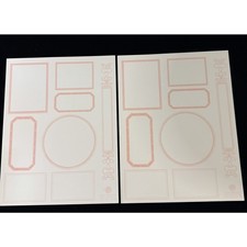 Lot Of 2 ANNA GRIFFIN Scrapbook Page Pink FRAMES Card Stock AG244