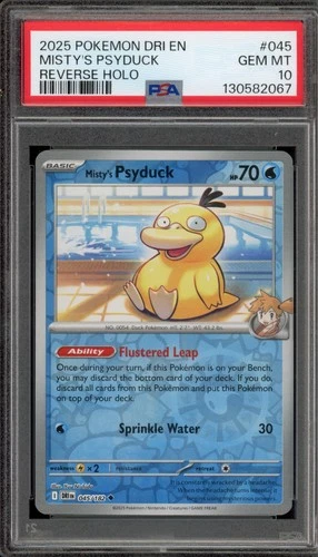 Pokemon Misty's Psyduck Destined Rivals Reverse Holo #045 PSA 10 Gem Mint