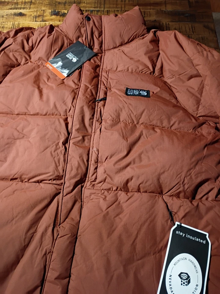 $310 PARA HOMBRES Mountain Hardwear Nevadan 650 Chaqueta de Plumón Talla XL Parka Óxido de Hierro Nueva con Etiquetas Foto 4 de 4