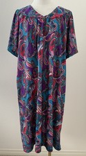 Vintage Anthony Richard s Colorful Paisley Midi House Dress Muumuu Size Medium