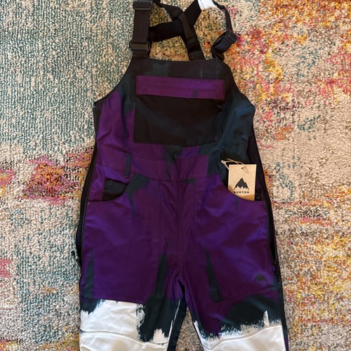 BURTON Avalon Snow Bibs Snowboard Ski Winter Pants Forest Chalk NWT Small