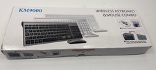 Topmate KM9000 Ultra Slim Wireless Keyboard and Mouse Combo White Silent Compact