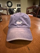 Vineyard Vines Strapback Hat Navy Blue/Purple Pink Whale Logo Embroidered Cap