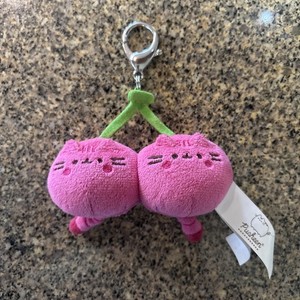 Pusheen Fruit Surprise Cat Kitty Cherries Fruit Keychain 3" Plush Rare