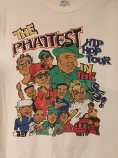 Vintage 90s OG BET Phattest Hip Hop Tour In The 95! - White T-Shirt XL BIGGIE 