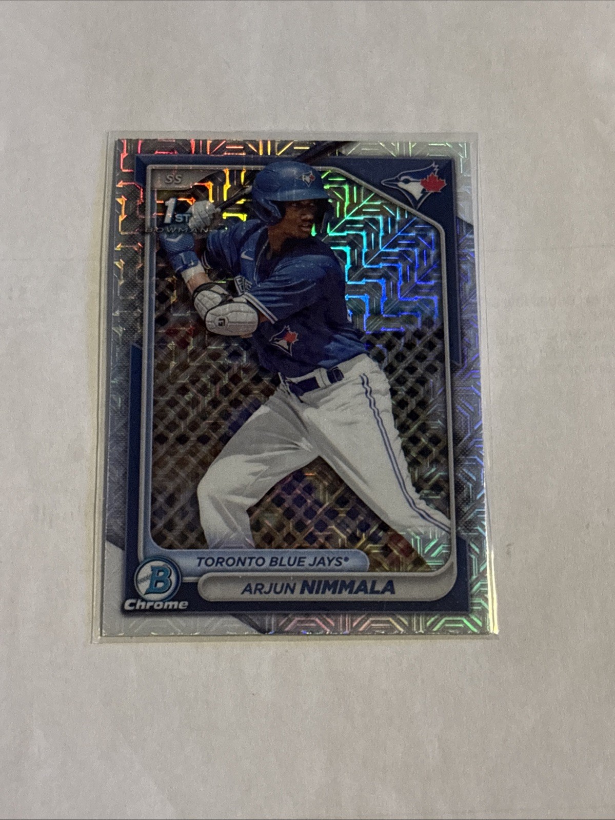 2024 Bowman - Chrome Prospects Arjun Nimmala #BCP-142 Mojo Refractor (RC)