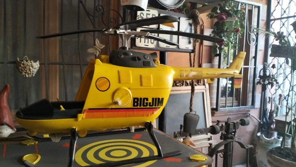 big jim mattel accessori Vintage Casa Elicottero+Camper - Immagine 2 di 4