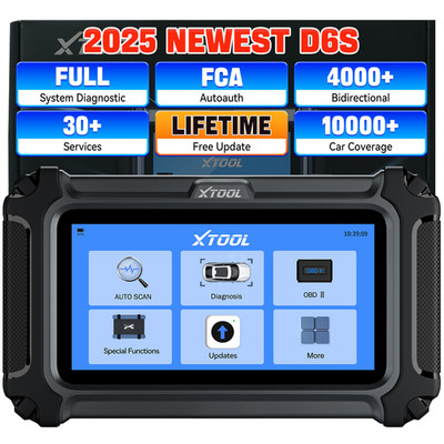 XTOOL D6S Car OBD2 Scanner Code Reader Free Update Full System Diagnostic Tool