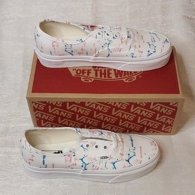 VANS Authentic Madewell Stained Tie Dye Women's Sneakers White Blue Pink VN0A2Z 