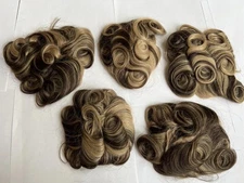 100% Human Hair Wiglet Dark Brown & Hazelnut Curly Claw Hairpiece Extension New