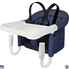 Portable Clip-On High Chair for Babies - Foldable Travel Dining Seat with Tray