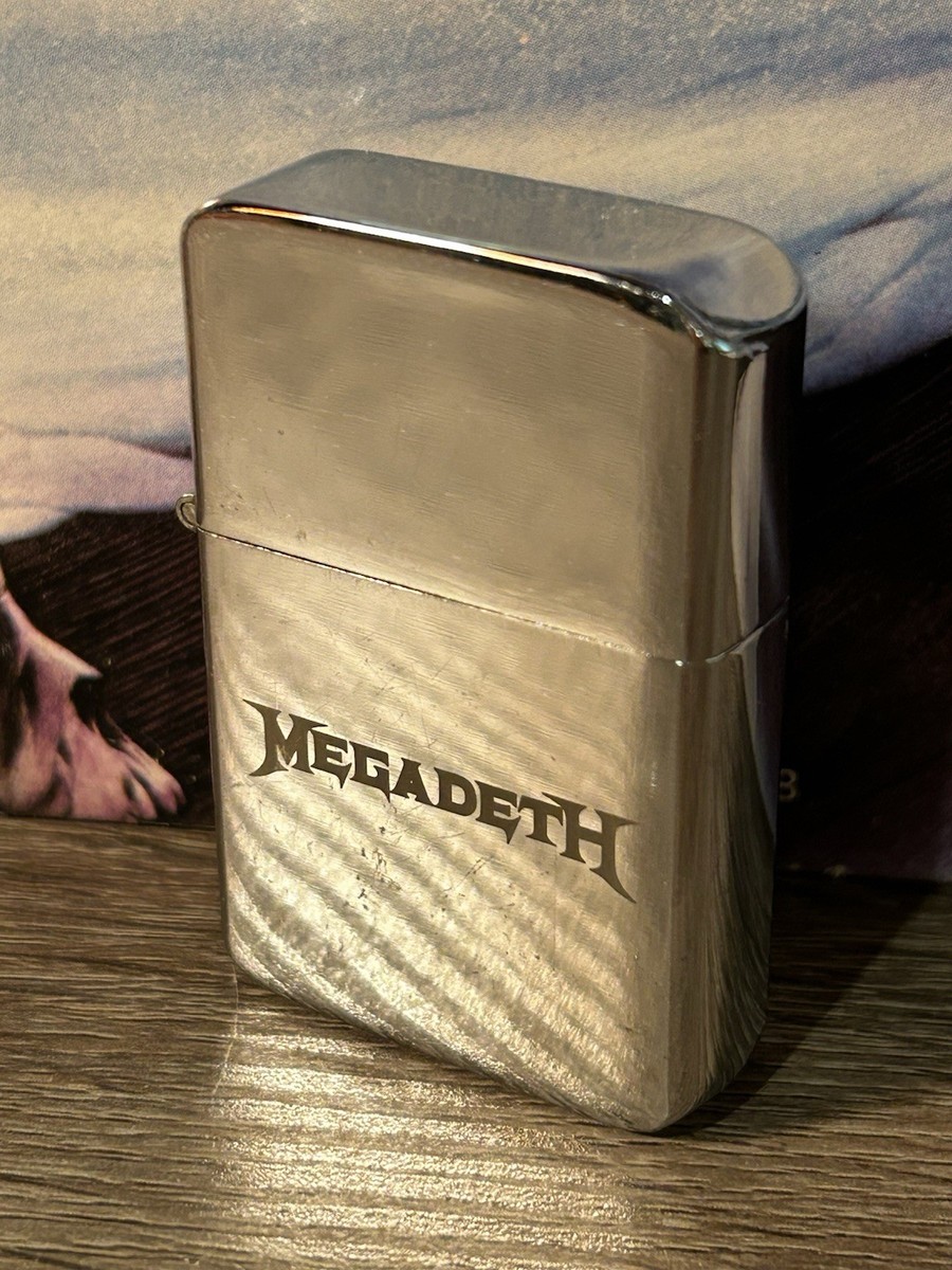 Megadeth Zippo Knockoff Lighter: Silver Chrome Logo Rust Peace