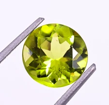 AAA Natural Peridot Round Shape Faceted Cut Loose Gemstone 2.00 Cts 8X8X5 mm