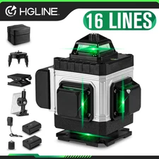 4D Self-Leveling 16 Line Laser Level Cross Line Measure Tool with Remote Control