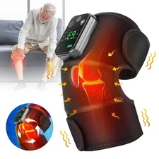 Electric Heated Vibration Knee Massager Joint Pain Relief Shoulder Massage Brace