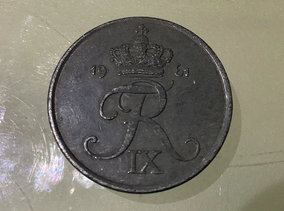 Denmark 5 Ore 1961 Circulated - Image 2 of 2