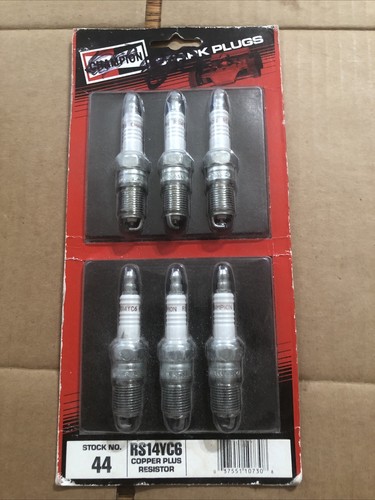 Unopened Package W/ 6 CHAMPION COPPER PLUS Spark Plugs RS14YC6 !