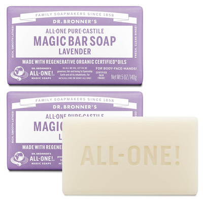 Pure-Castile Magic Bar Soap - Made with Regenerative Organic Certified Oils - fo