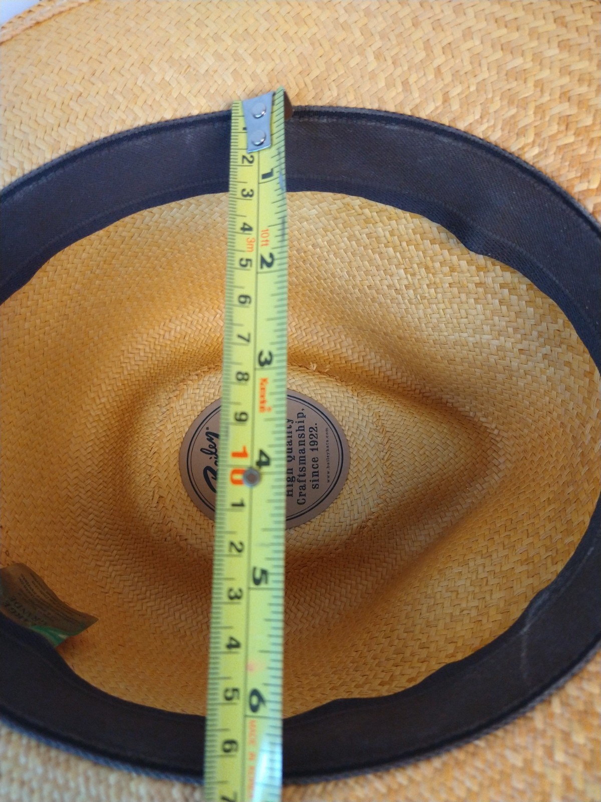 Bailey THE GENUINE ORIGINAL PANAMA Straw Fedora Hat SZ L