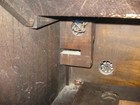 antique Victor talking machine large cabinet and parts inside — photo 6