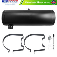 Black Gas Fuel Tank Aluminum Cylinder 6"x20" 2 1/8 Gallon For Mini bike Go kart