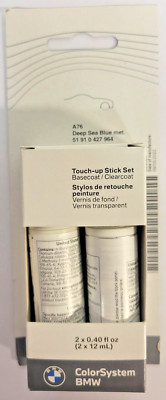BMW Genuine Factory Touch Up Paint Set A76 Deep Sea Blue Metallic 51910427964