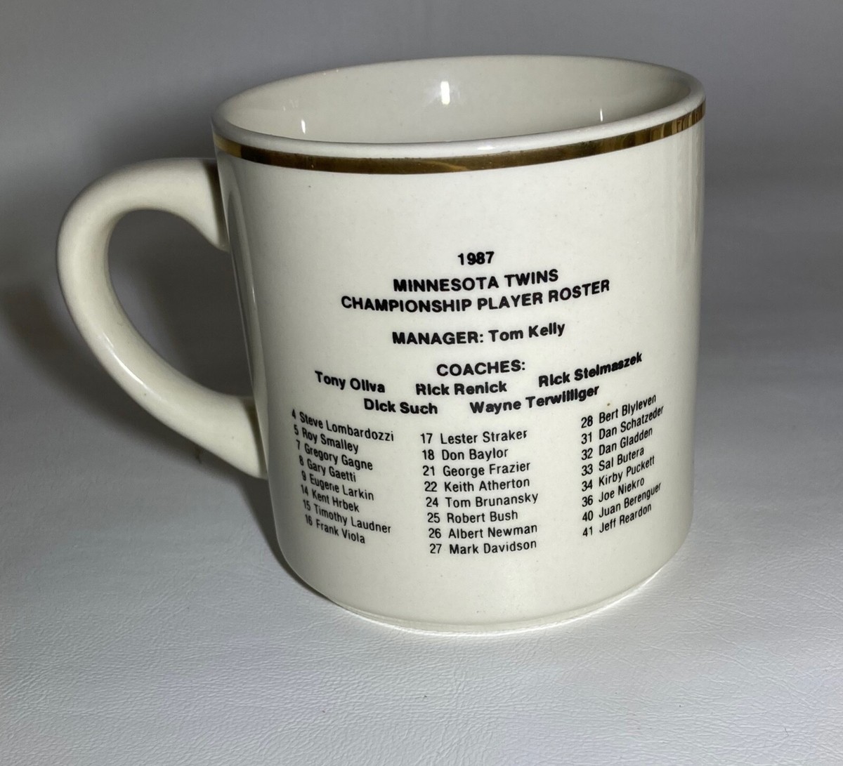 Vintage 1987 World Series CHAMPIONSHIP Minnesota Twins MUG 12 ounce