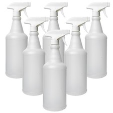32oz. Plastic Trigger Spray Bottles Chemical Resistant Heavy Duty Commercial 6pk 0.53 per fl oz