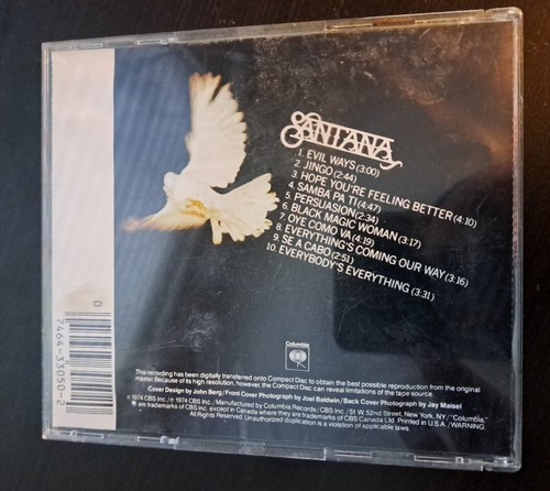 1974 Columbia Records Santana's Greatest Hits CD 10 Songs - Imagen 4 de 4