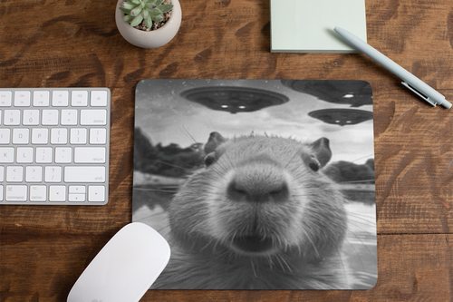 Capybara eating Ramen Noodles Sublimation Mouse Pad