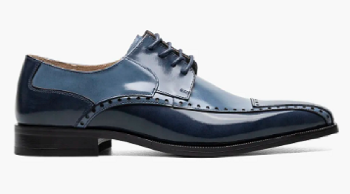 Stacy Adams Navy and Light Gray Oxfords dress shoes size 12M Men main image 3