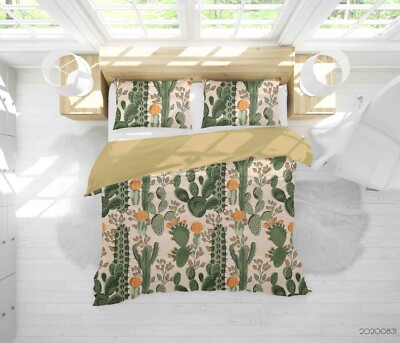 3D Kaktus Blume Muster Steppdeckenbezge Bettbezge Set Bettwsche | eBay.de