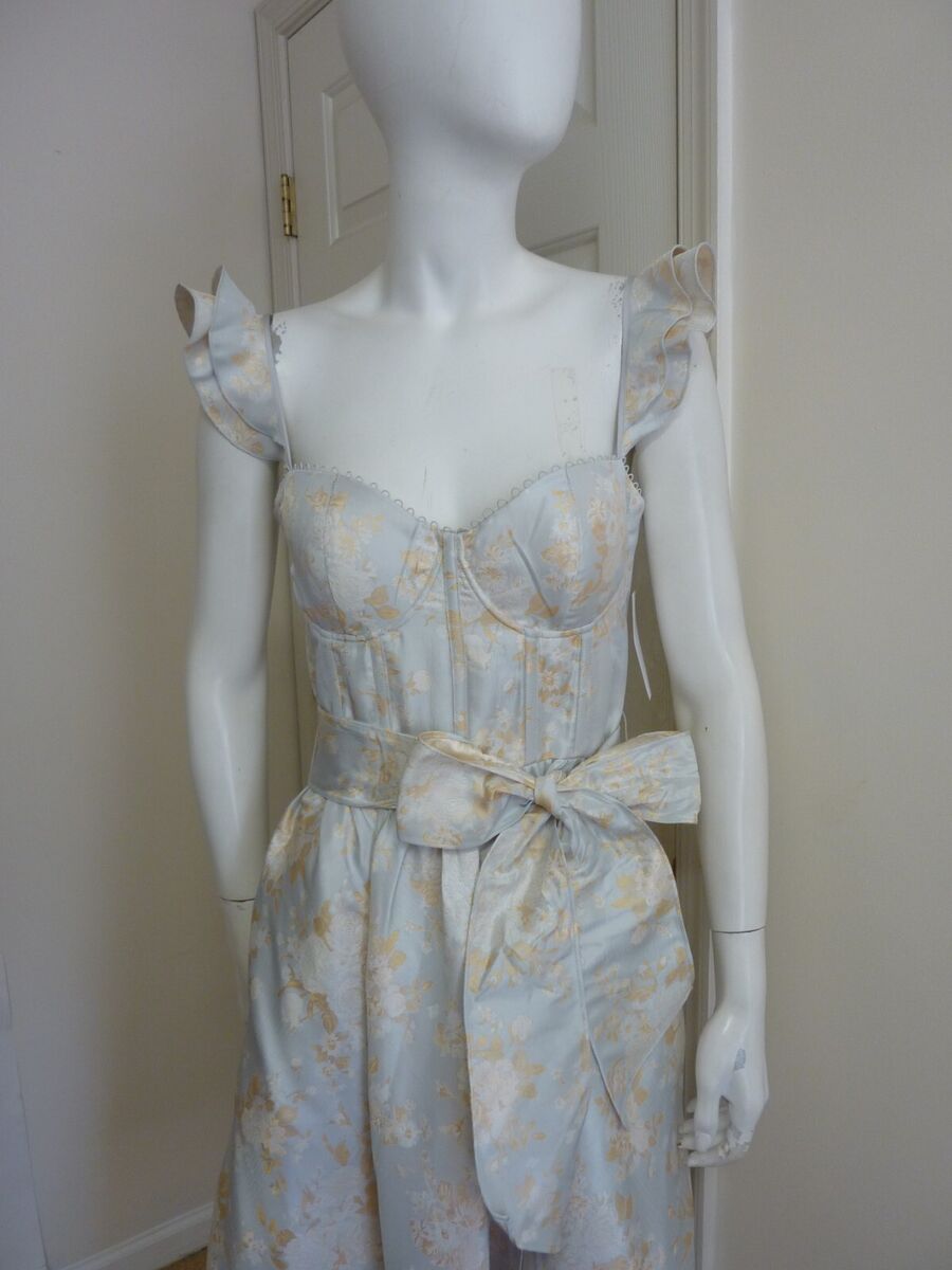 V. Chapman Vera Jacquard Corset Midi Dress Size:10 $525 NWT V. Chapman Vera Jacquard Corset Midi Dress Size:10 $525 NWT