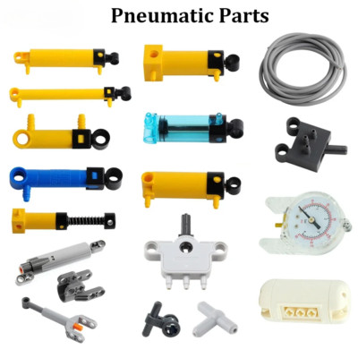 MOC Technical Hose Air Pump Tank Push Rod Pneumatic Parts Building Blocks