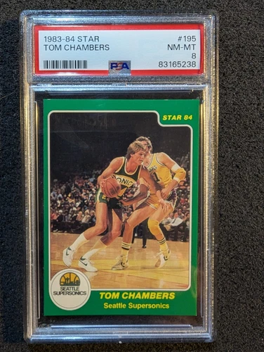 1983-84 Star TOM CHAMBERS rookie card # 195 ( PSA 8 graded )
