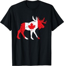 Maple Leaf Animal Canadian Flag Canada Gift Unisex T-Shirt