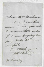 Alfred Edward Chalon Signed Handwritten Letter / Autographed / Queen Victoria