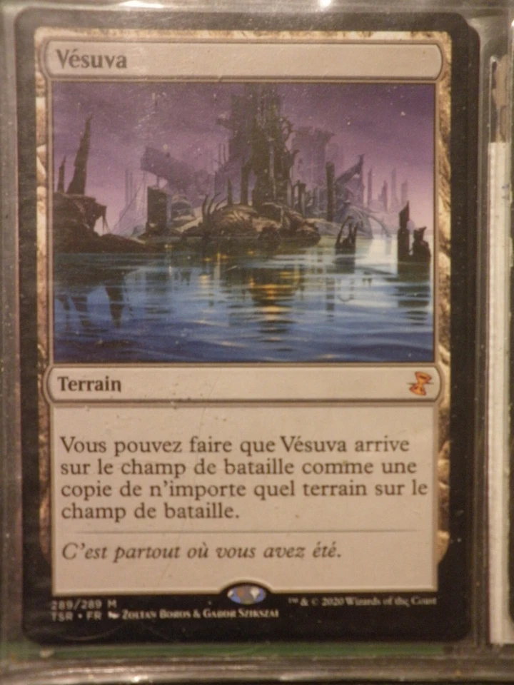 mtg magic vesuva MISPRINT comes untapped FRENCH vf fr time spiral land - Photo 1/1