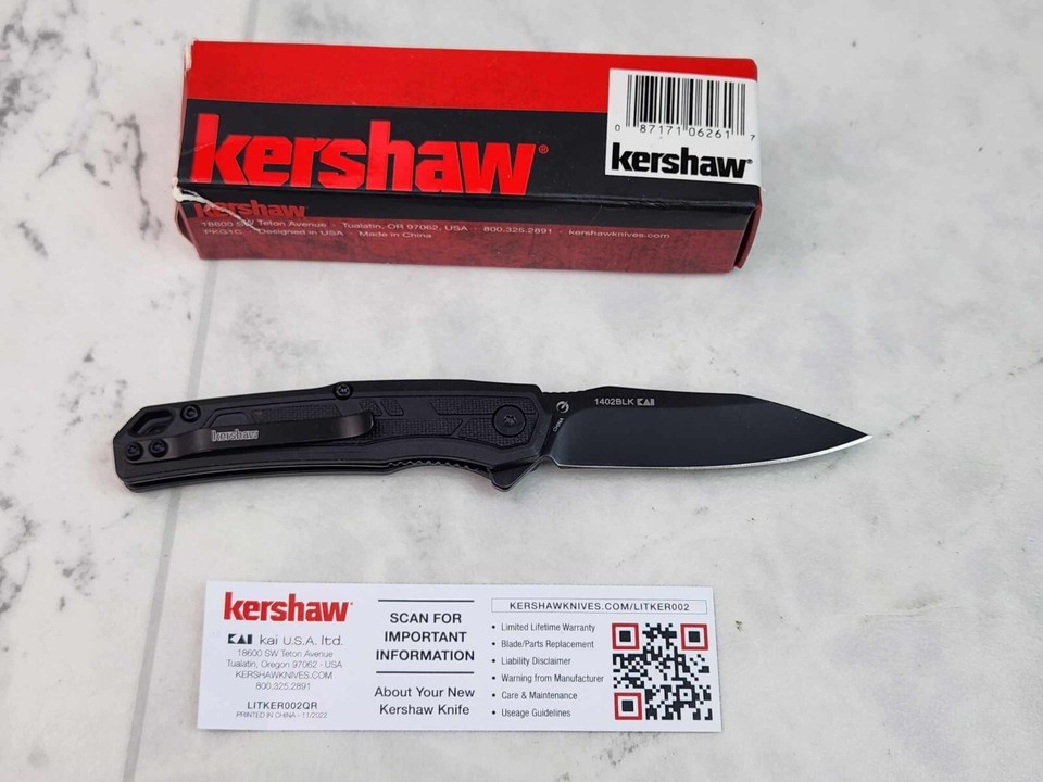 Kershaw Appa Folding Tactical Pocket Knife, Speedsafe, 2.75 Inch Black