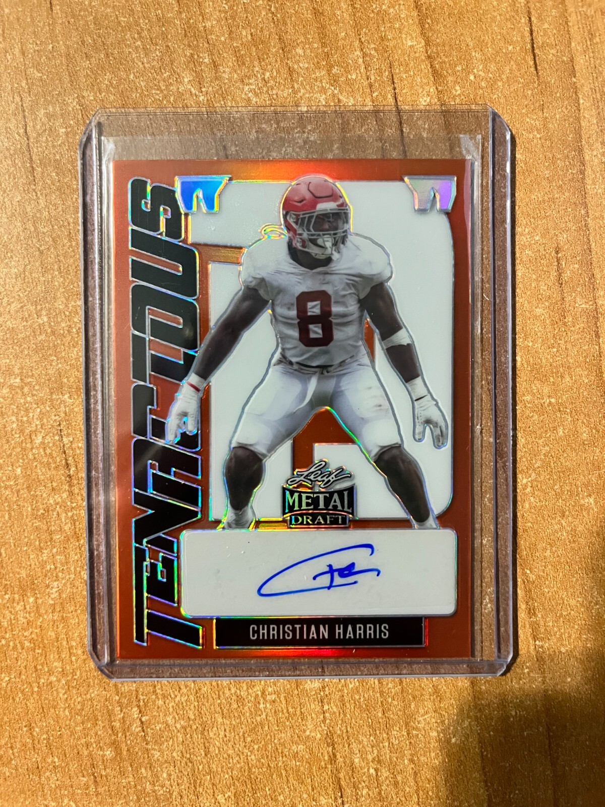 Christian Harris Leaf Metal Draft Tenacious D Autographs #TDCH1 Red Wave