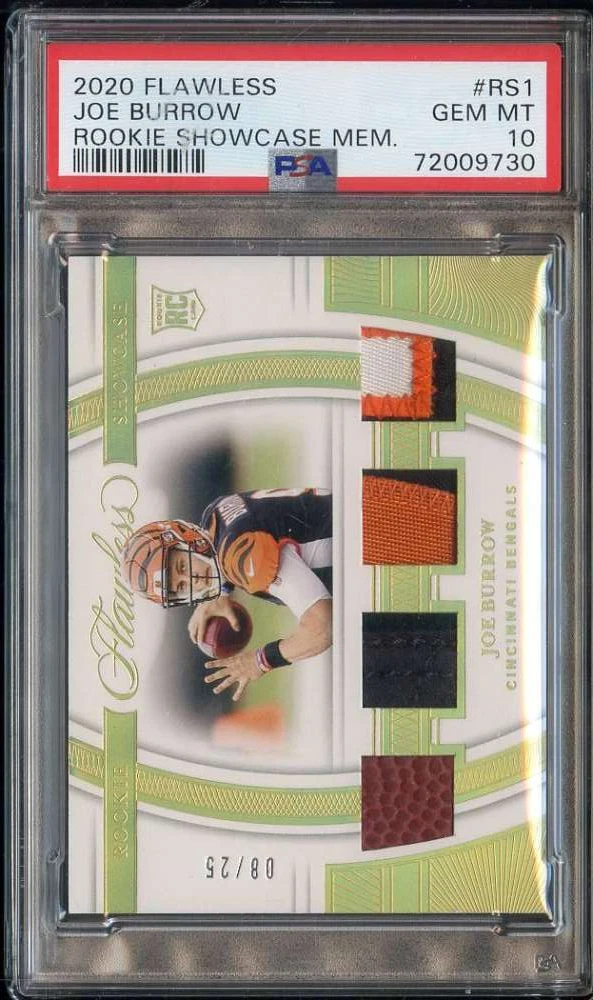 Joe Burrow Panini Flawless Rookie Showcase Memorabilia #RS1 Base