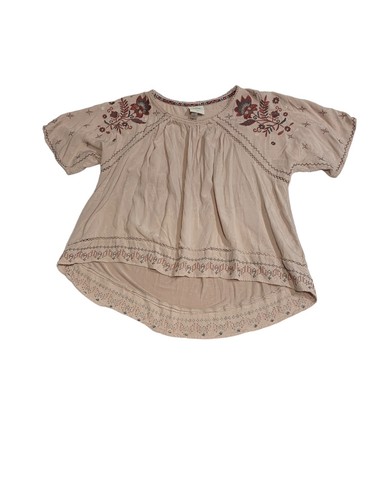 Knox Rose Bluse Top Damen Small BLUSH PINK Boho Blumen bestickt hoher niedriger Saum - Bild 16 von 18