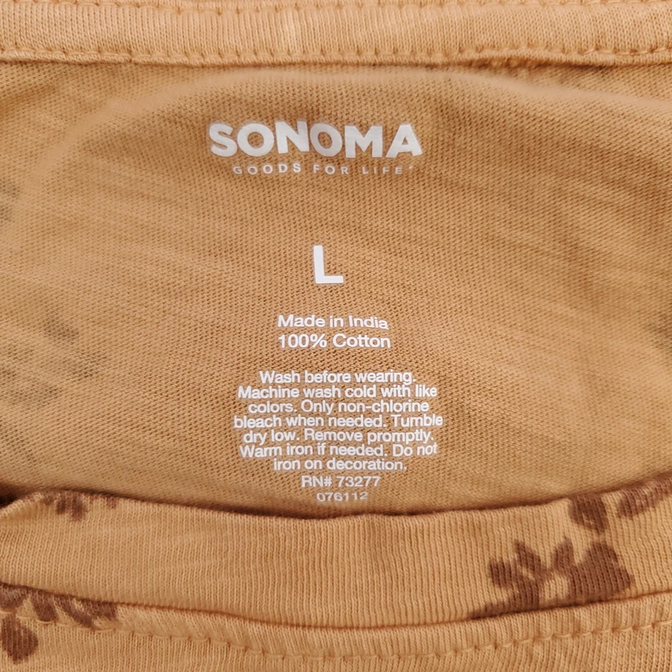 Sonoma Goods for Life Girls Large Long Sleeve Boho Shirt Tiered Orange 12 14 - Image 3 of 4