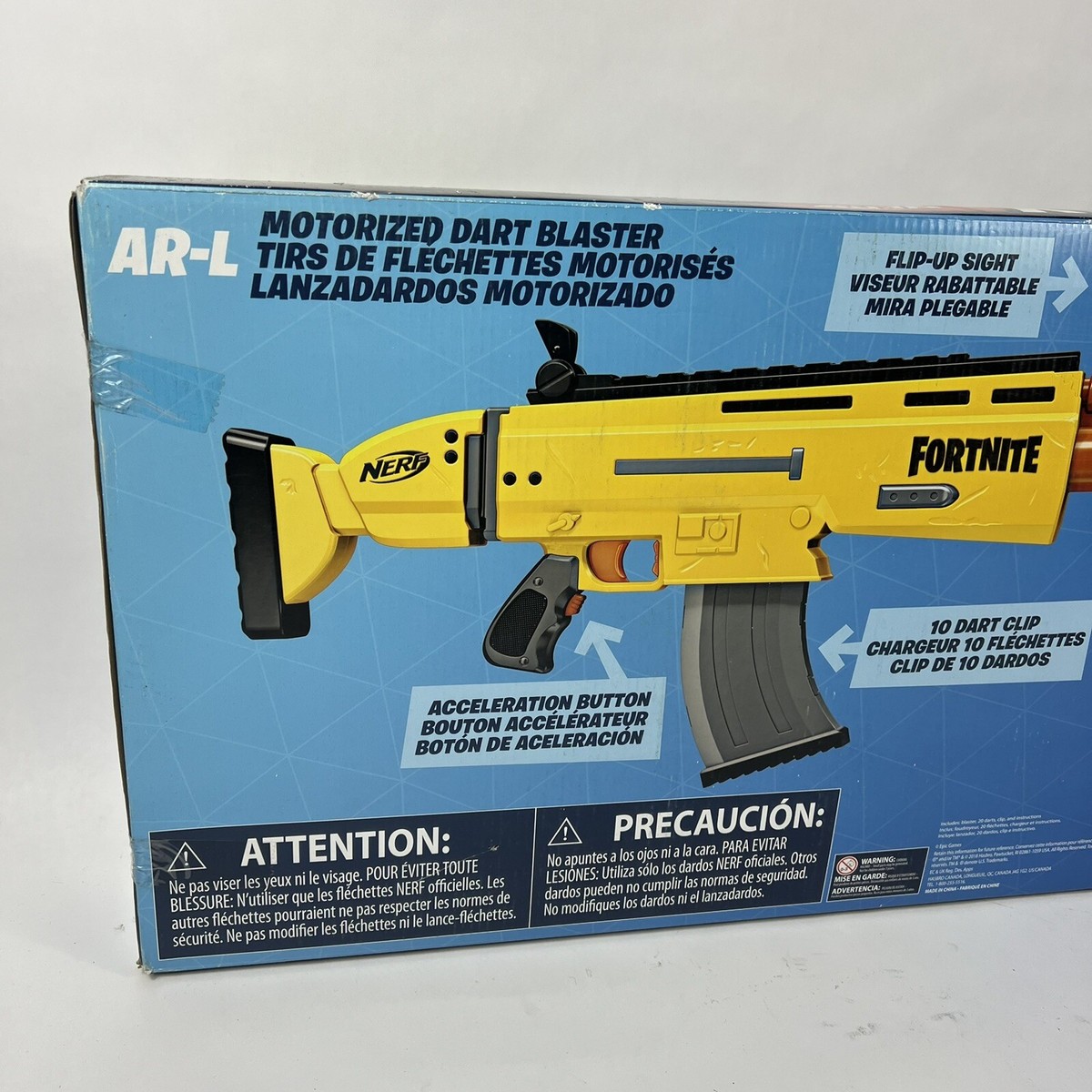 Fortnite X NERF AR-L Elite 20 Dart Blaster E6158 New Sealed
