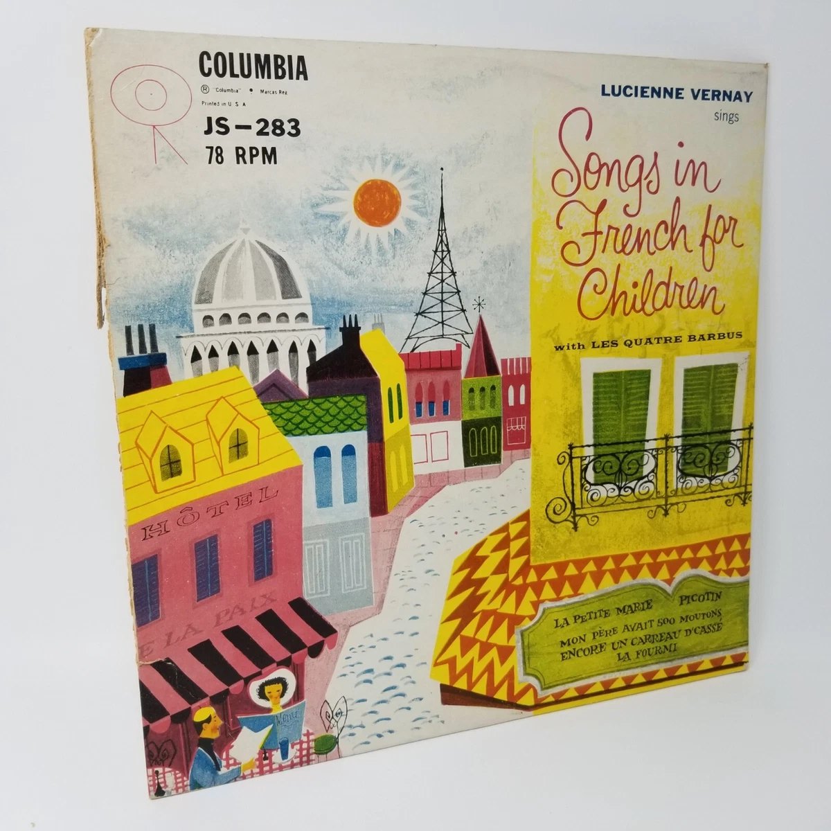 Lucienmne Vernay Songs In French For Children Ten Inch Vinyl Record 10