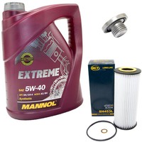 MotoröL ÖLfilter SH453L 5W40 5 Liter + ÖLablassschraube FüR BMW 3Er E46 Coupe