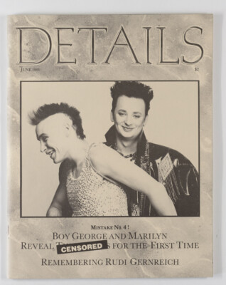 BOY GEORGE Jackie Curtis RUDI GERNREICH Christopher Lambert VTG Details magazine