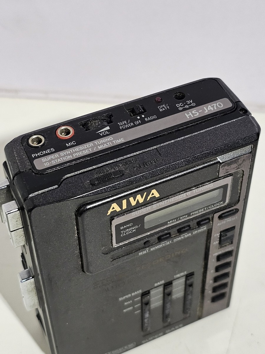 LECTEUR CASSETTE WALKMAN PORTABLE AIWA HS-J470 NON TESTÉ | eBay