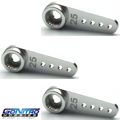 Servobraccio In Alluminio GNH 25T A Senso Unico – Nero, Compatibile Futaba/Savox (4 Pezzi)
